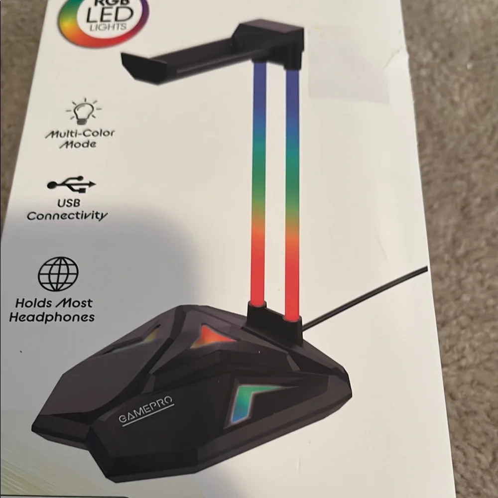 RGB LED Headphone Stand